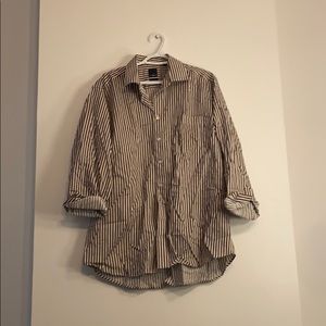 striped button down